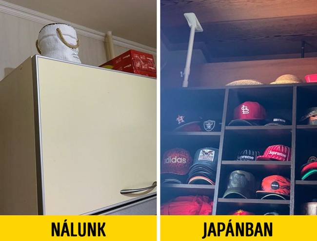 Sok japán speciális szekrényrögzítőket használ.
