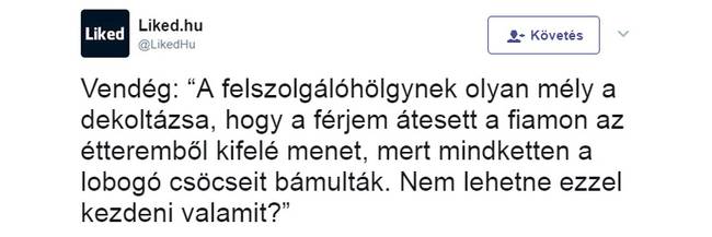 Egy féltékeny feleség.