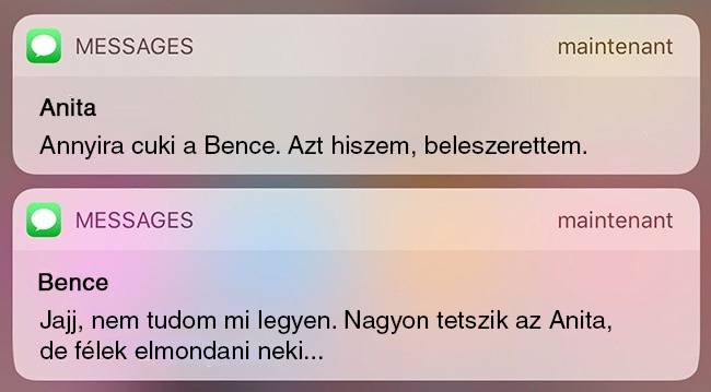 „A barátaim egymásról áradoznak nekem üzenetben. Olyan cukik, hogy mindjárt elolvadok...”