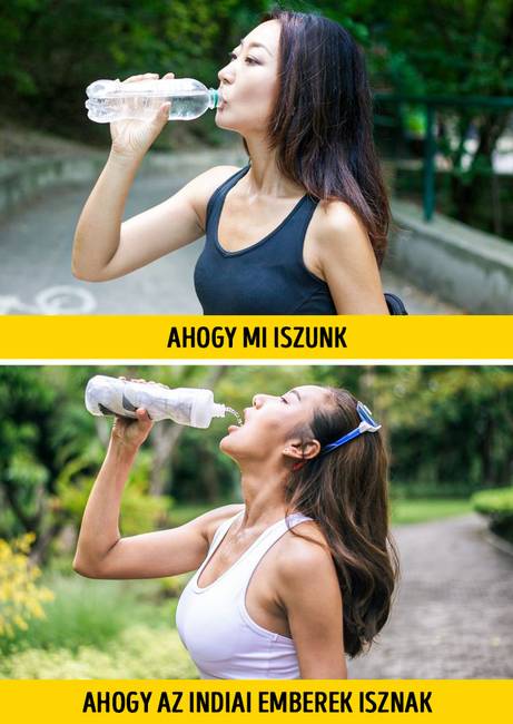 Még a vizet is különleges módon isszák.