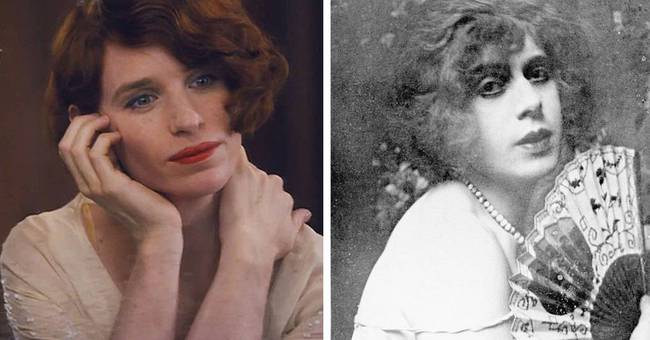 Eddie Redmayne és Einar Wegener, dán művész.