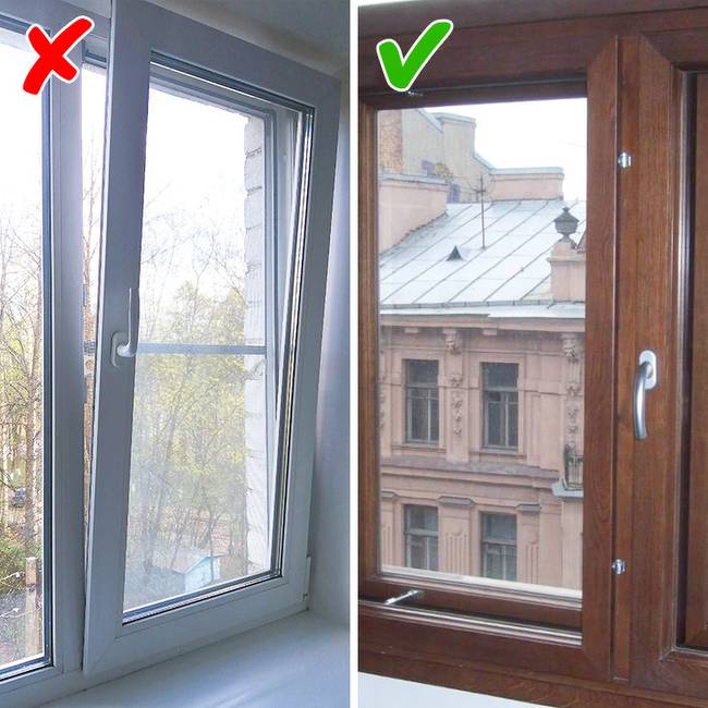 Fa helyett PVC ablakok.