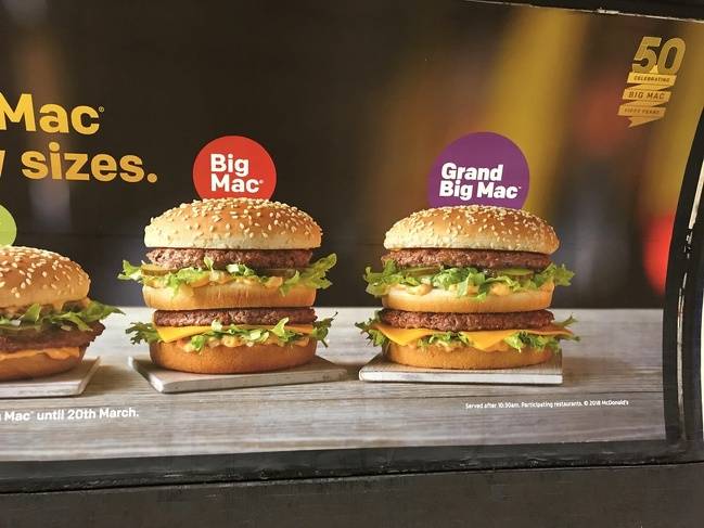 Csak nekem tűnik úgy, hogy a BigMac és a Grand BigMac ugyanakkora?!