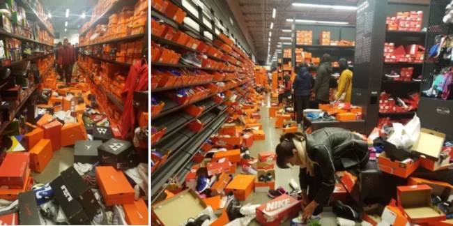 Black Friday egy cipőboltban.