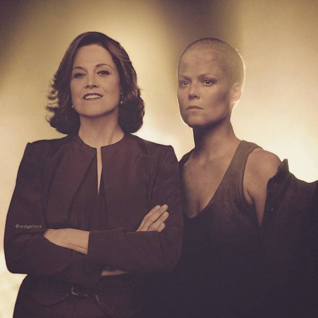 Sigourney Weaver és Ellen Ripley