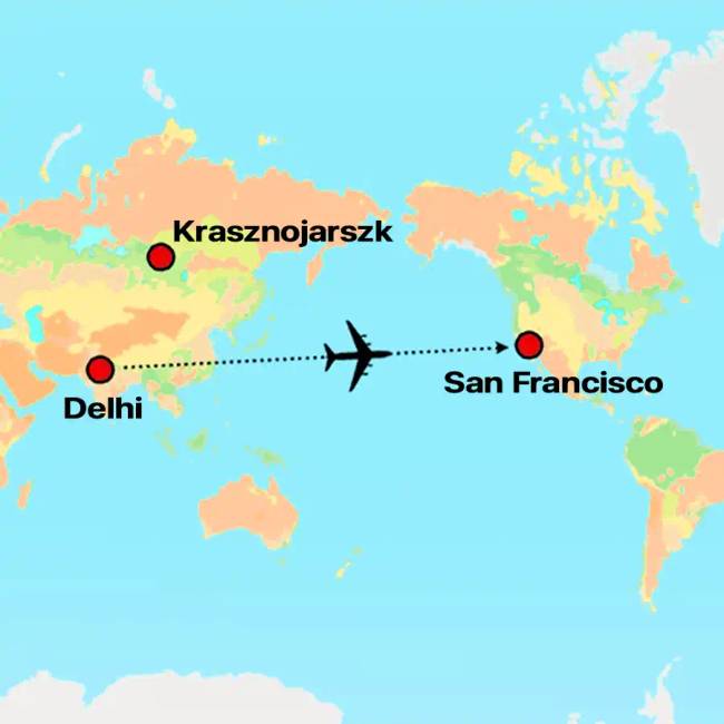 Hogyan történhetett, hogy egy Indiából Amerikába repülő gépnek kényszerleszállást kellett végrehajtania az orosz Krasznojarszkban?