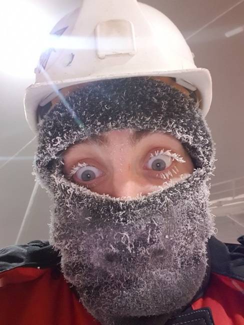 Munka a -40 °C-ban.