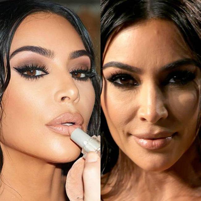 Kim Kardashian-nak nem véletlenül van az egyik legtöbb követője, hiszen talán a legnagyobb sminkes és retusáló csapat dolgozik a kezei alatt.