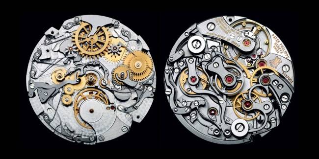 A Patek Philippe-féle órák belső mechanizmusa, melyek jelenleg az egyik legdrágább órának számítanak a világon.