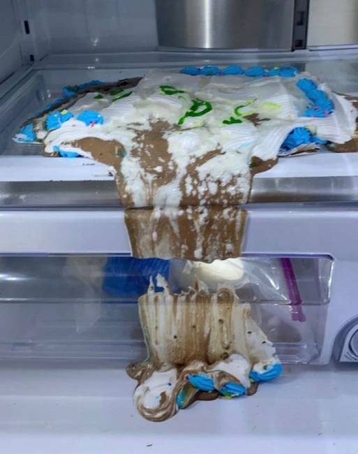 „Nem tudtam, hogy ez egy jégkrémtorta, ezért beraktam a hűtőszekrénybe."