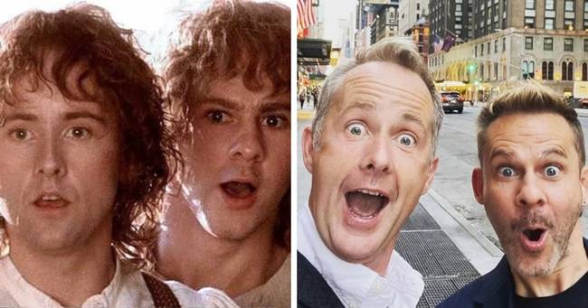 Billy Boyd és Dominic Monaghan, akik a Gyűrűk ura című filmek Pippinjét és Trufáját alakították.