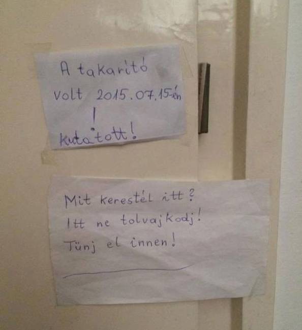 Valóban furcsa, egy takarítótól talán nem ezt várná az ember.