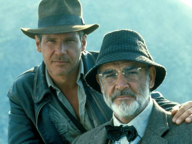 Harrison Ford és Sean Connery az Indiana Jones-ban.