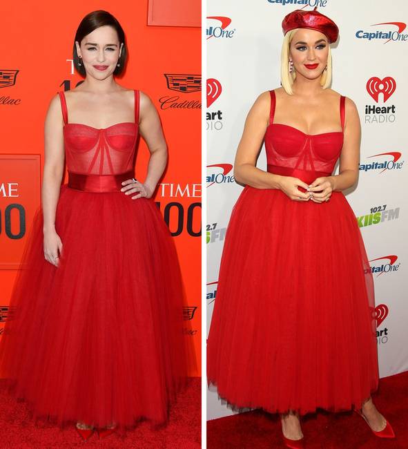 Emilia Clark és Katy Perry