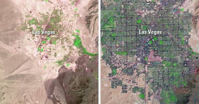 Las Vegas város növekedése.