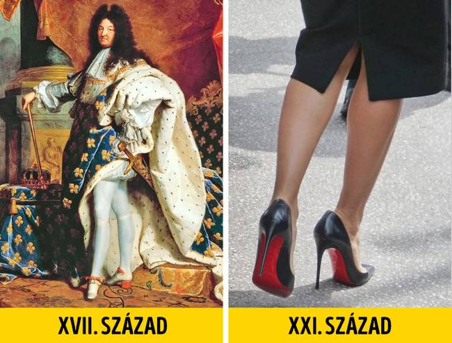 A magassarkú cipőket kezdetben férfiak hordták.