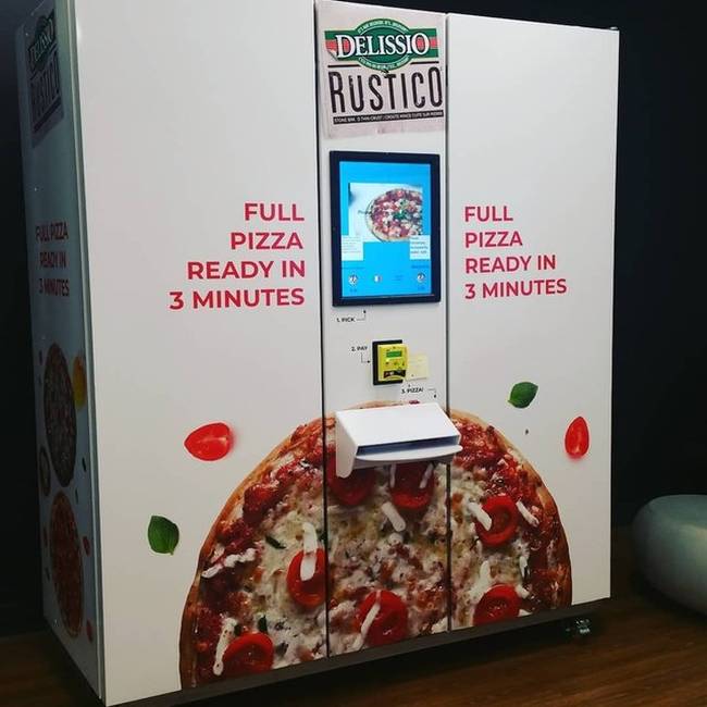 Egy pizza-automata, ami három perc alatt friss pizzát készít nekünk.