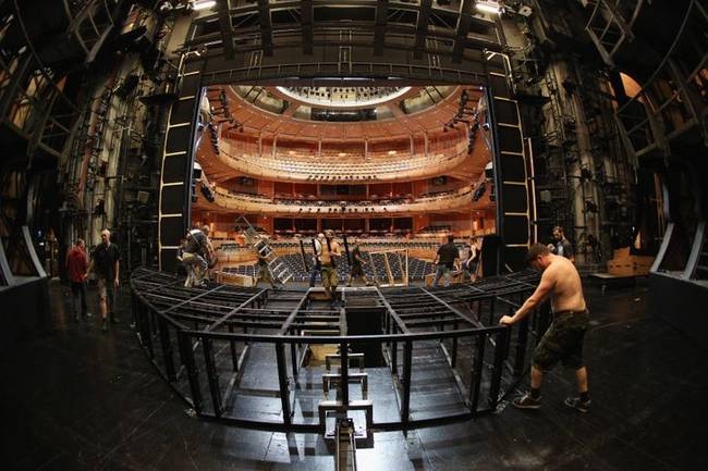 A Glyndebourne Operaház színpadja.