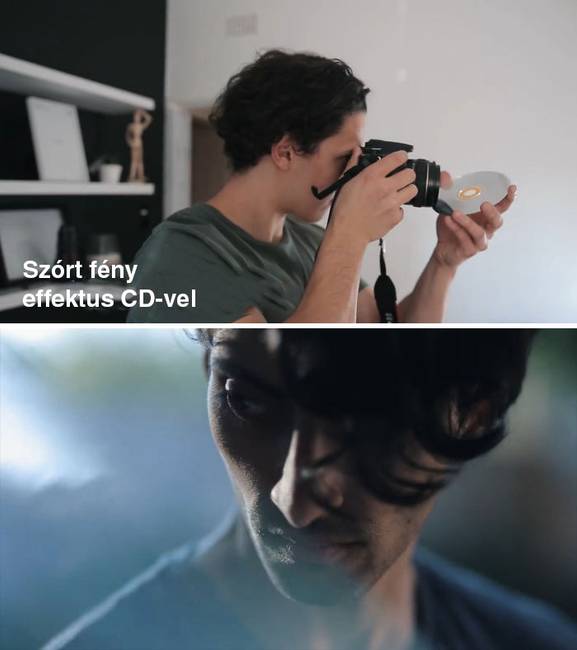 Szórt fény effektus CD-vel.