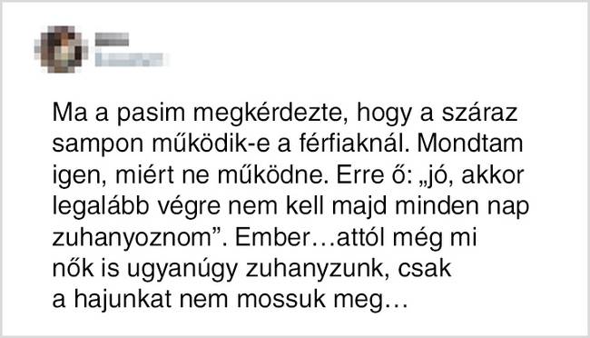 Férfi fejjel nézve a száraz sampon egy értelmezhetetlen jelenség, ezt higgyétek el nekem.