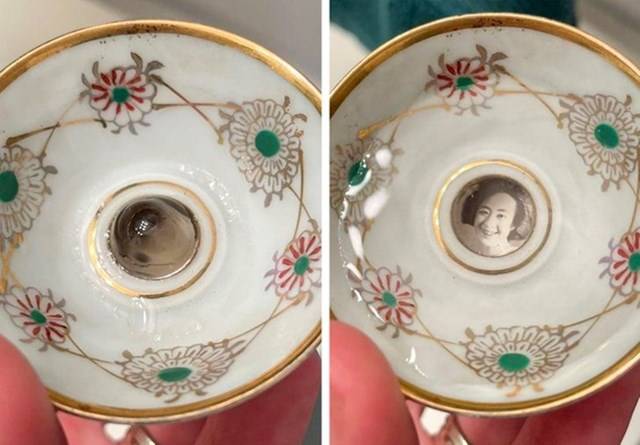 „Amikor forró folyadékot öntök ebbe a japán csészébe, egy nő fényképe jelenik meg rajta."