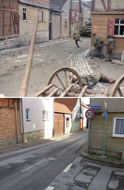 Ugyanaz az utca, 71 év különbséggel.