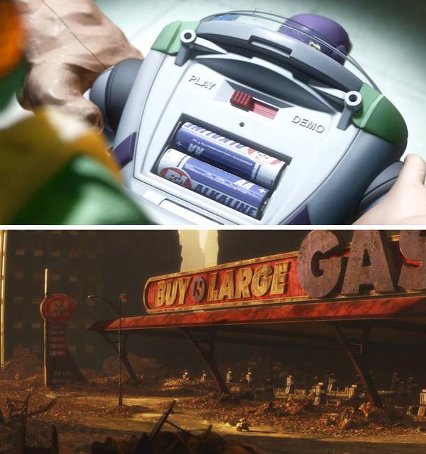 A Toy Story 3. részében Buzz Lightyear-be tett elemeket ugyanaz a BNL gyártja, ami a robotokat a Wall-E című animációs filmben.