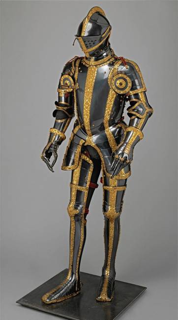 II. Miksa király kék-arany páncélja - Németország, 1557