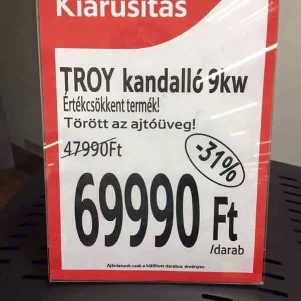 A törött ajtóüveg még dobott is egy kicsit az értékén.