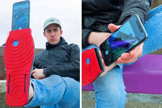 „Hadd mutassam be az új találmányomat: szelfiszandál."