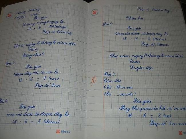Egy 8 éves vietnámi kisfiú házi feladata.