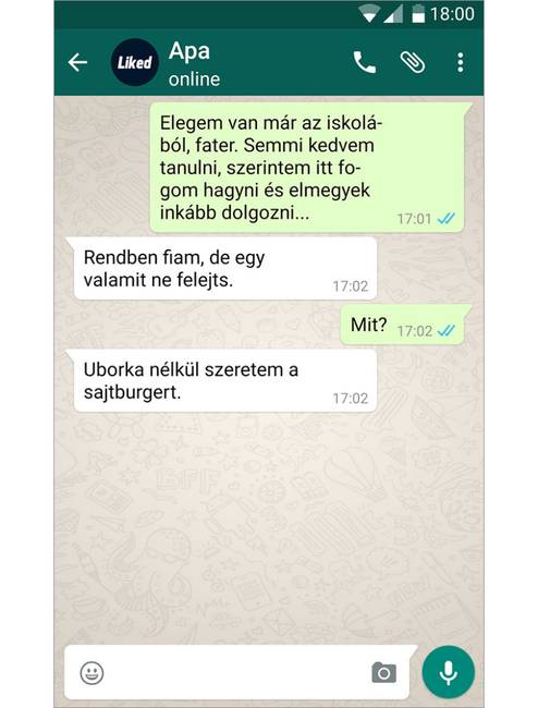 Apuka tudja, hogyan kell motiválni.