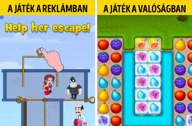 A Gardenscapes nevű telefonos játék teljesen más gameplay videóval hirdeti magát, mint amiről a tényleges játék szól.