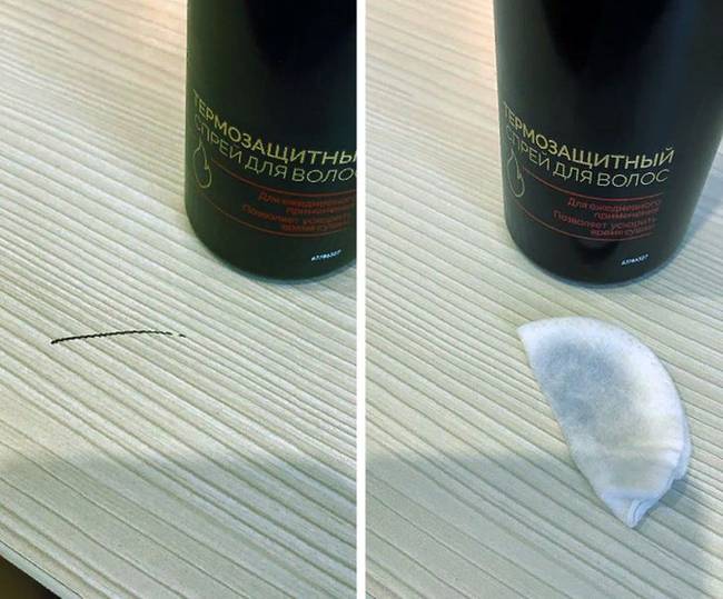 A hajformázó termékek segítenek eltüntetni a filctollat.