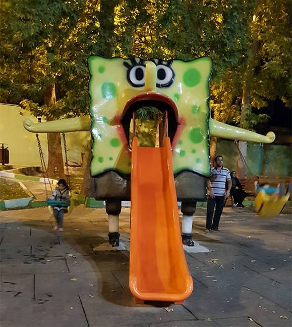 Szegény SpongyaBob látott már jobb napokat.