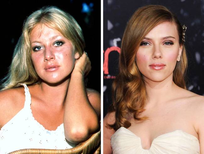 Helen Mirren és Scarlett Johansson 24 évesen.
