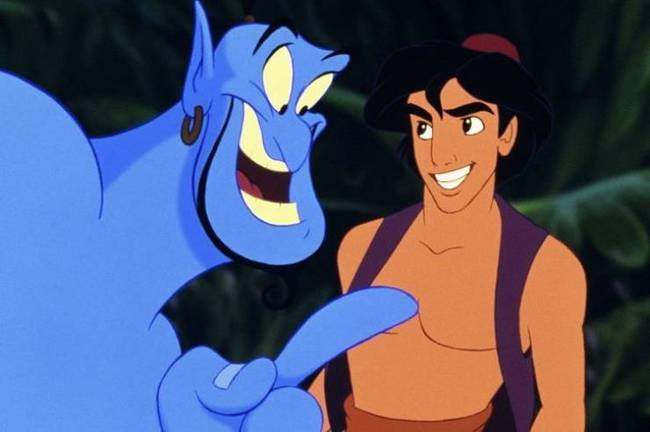 Az Aladdinban Seherezádé ezeréjszaka meséiről énekelnek, de Seherezádé az ezeregyéjszaka meséiben szerepelt, amiben az egyik mese egyébként épp az Aladdin.