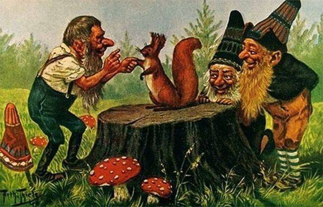 A kerti törpék feltalálója bízott benne, hogy így majd igazi törpöket tud becsalni magához és teára hívhatja őket.