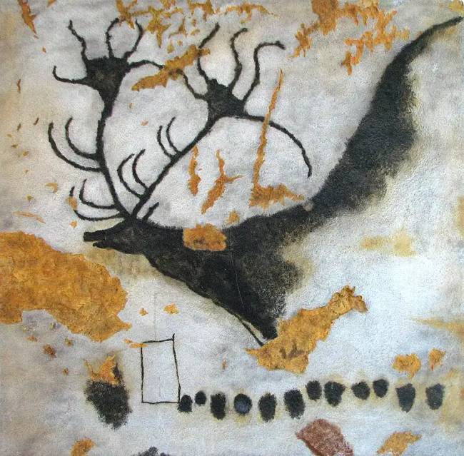 A Lascaux-i barlangban talált sziklafestmény, amely egy óriási szarvast ábrázol
