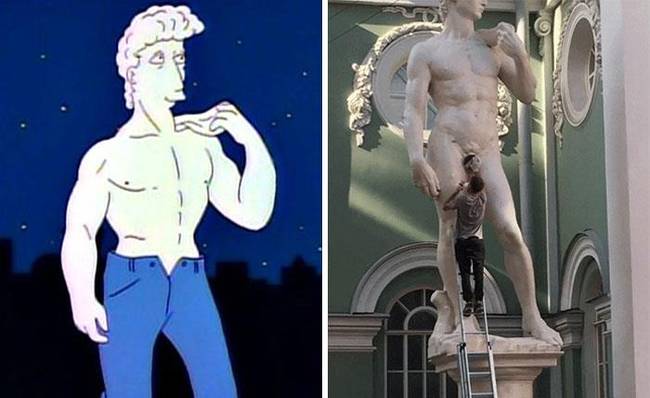 Michelangelo Dávid-szobrának cenzúrázása.