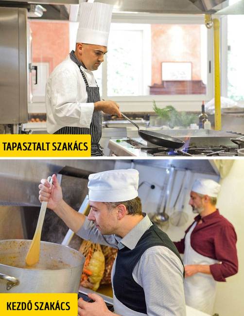 Különböző méretű szakácskalapok.