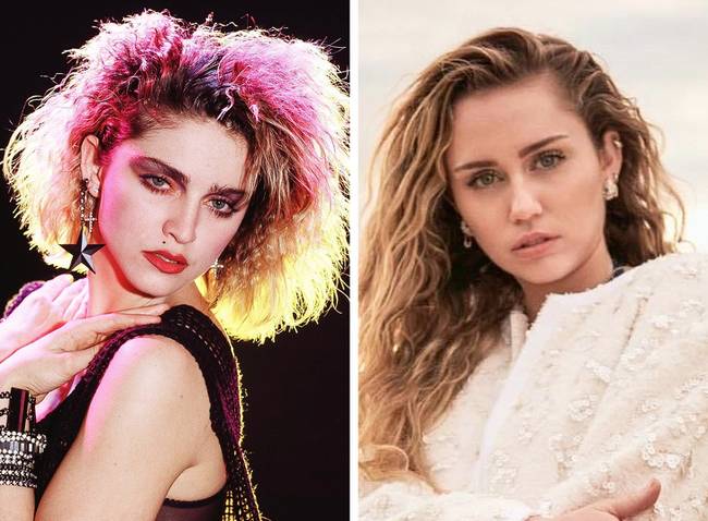 Madonna és Miley Cyrus, 26 évesen