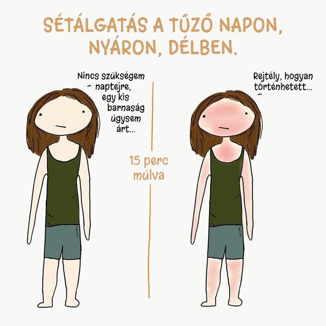 21 brutálisan őszinte illusztráció, a legtipikusabb nyári problémákról
