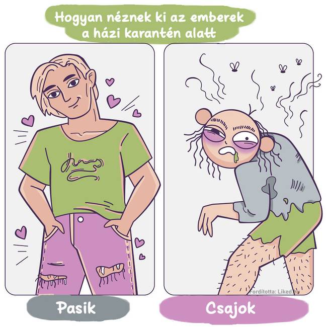 Egy tehetséges művész megmutatja, hogyan néz ki a karanténba zárt nők napi rutinja