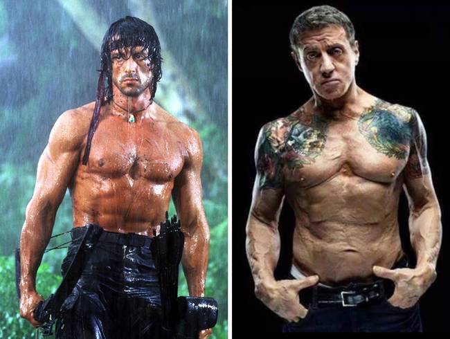 A Rambo filmek sztárja, Sylvester Stallone még 72 évesen is kőkemény.