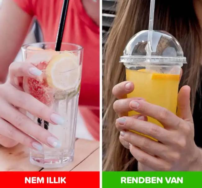 Szívószál etikett