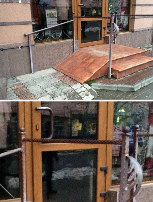 Maga a rámpa is elég meredek, de minek van ott az a korlát?