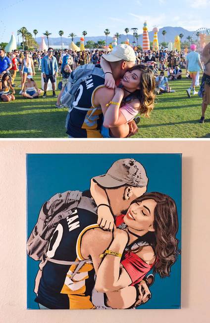 „A barátom elkészíttette a kedvenc közös képünket pop-art stílusban."