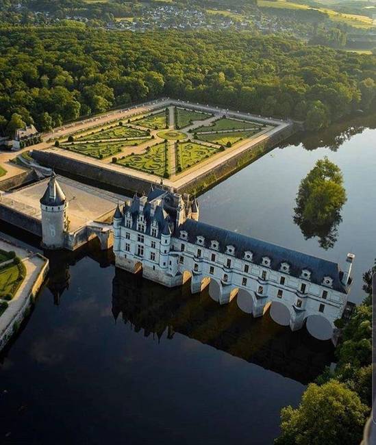 Chenonceau-kastély, Franciaország.