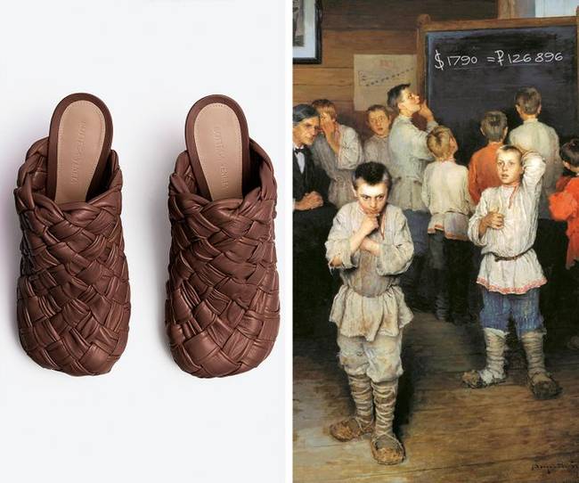 A Bottega Veneta cég parasztpapucsa. 1790 dollár. (550 ezer ft)
